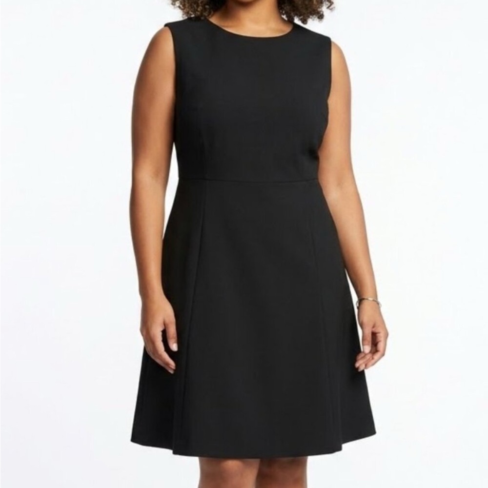SPANX The Perfect Fit & Flare Sleeveless Black Ponte Dress XL